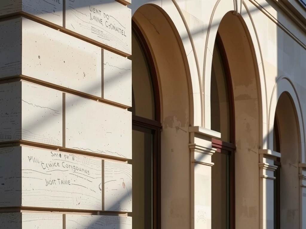 Detail of Haussmannian facade stone