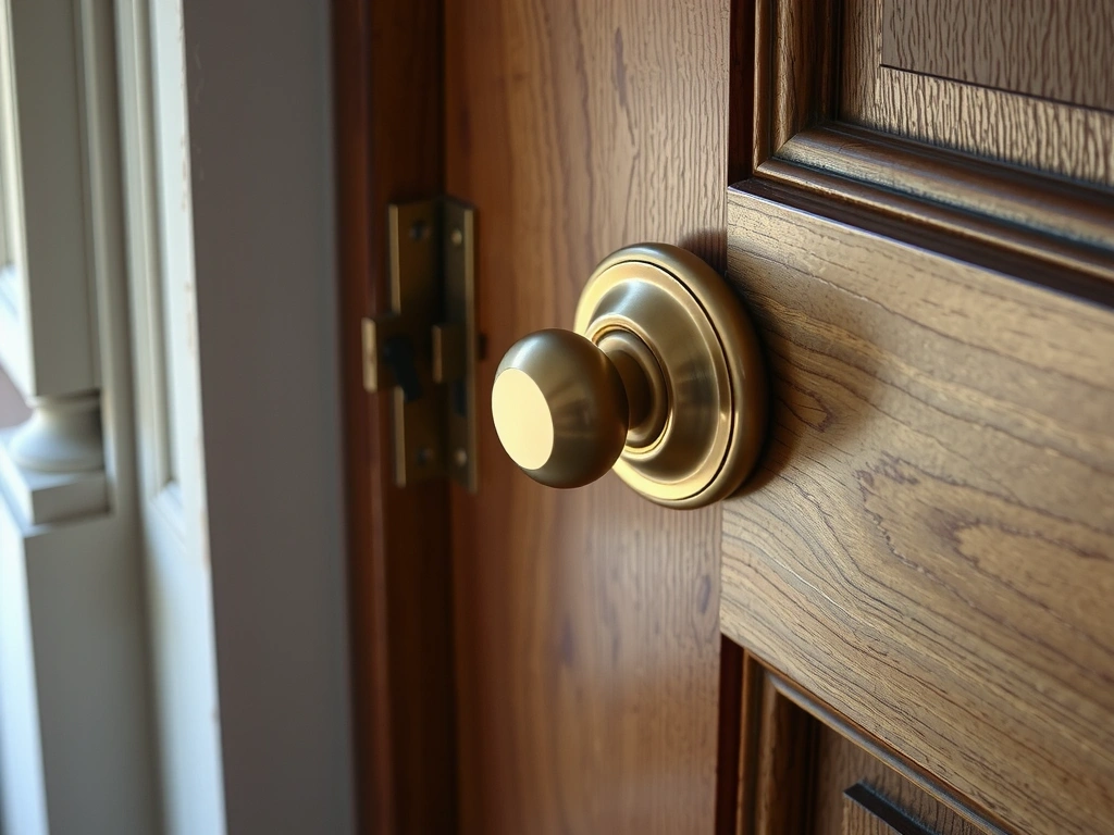 Custom brass hardware detail