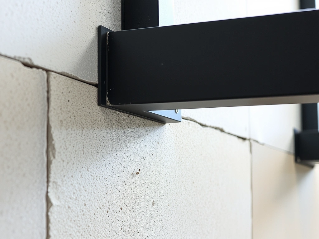 Matte black steel profile